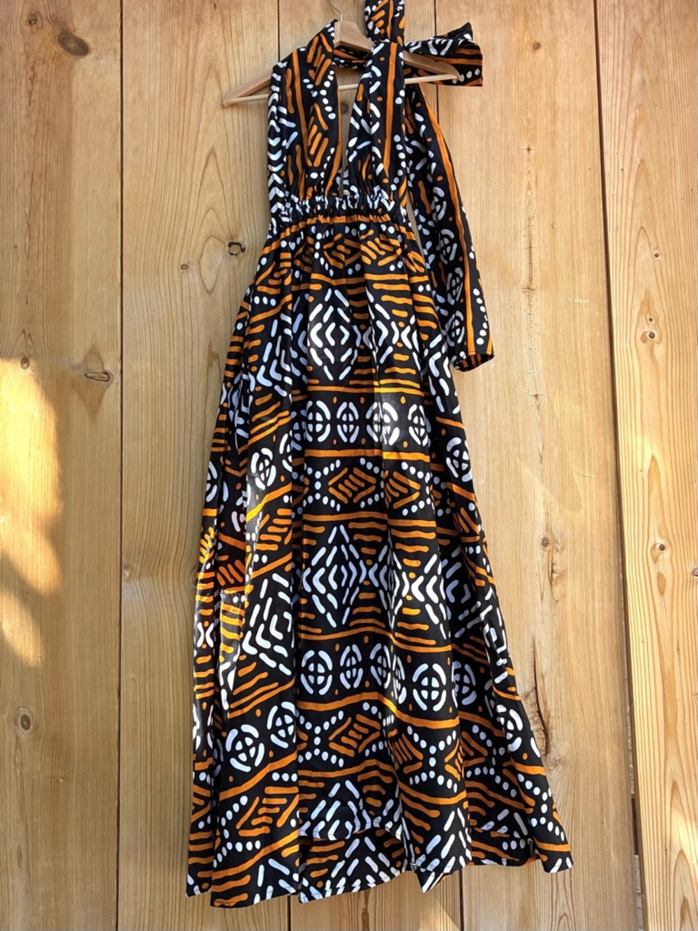 African Stars Halter Top Printed Dress One Size